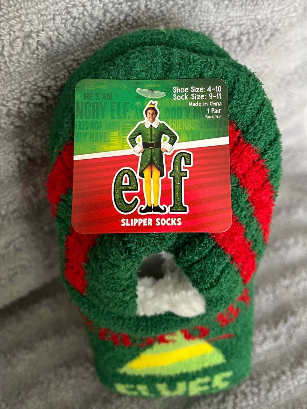 Christmas in July "Elf" Movie Slipper Socks – "Raised by Elves" – Unisex